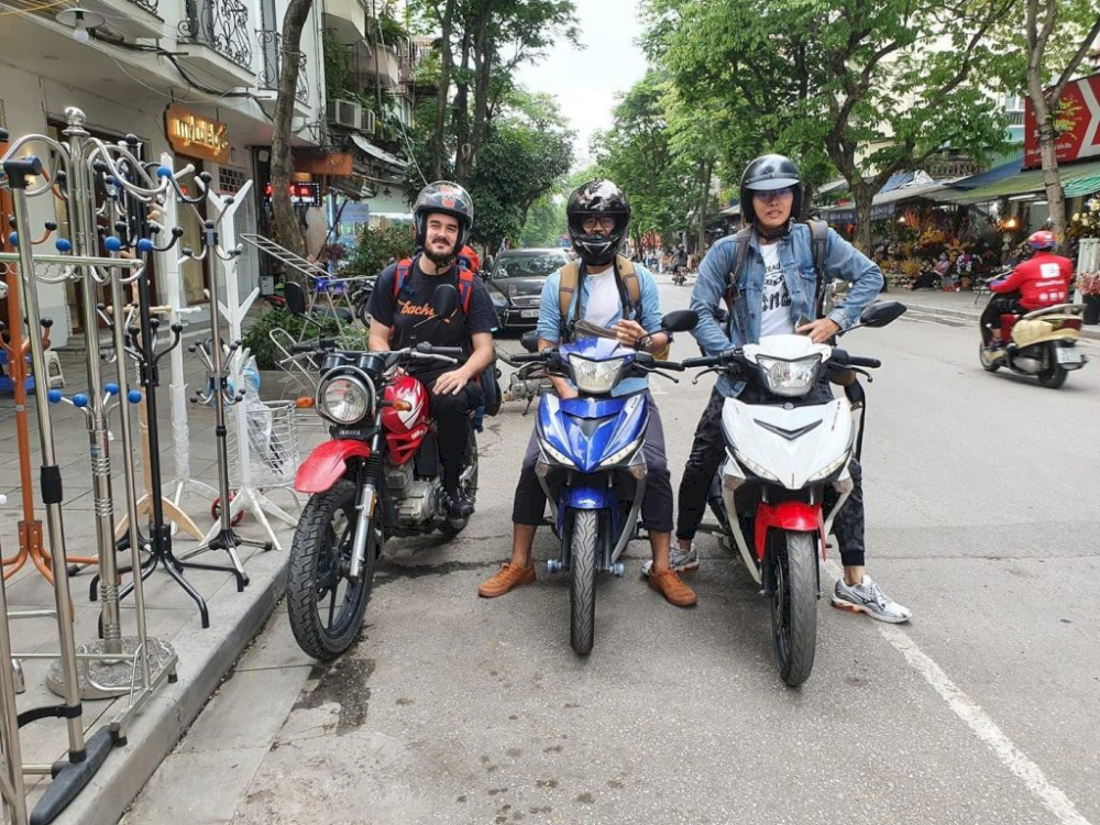 Renting a motorbike allows you to explore Hanoi at your own pace